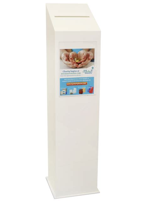 metal donation drop box|free standing donation boxes.